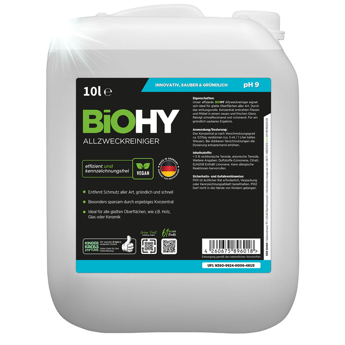 BiOHY Allzweckreiniger Konzentrat – 10er-Pack (10 x 1 Liter)