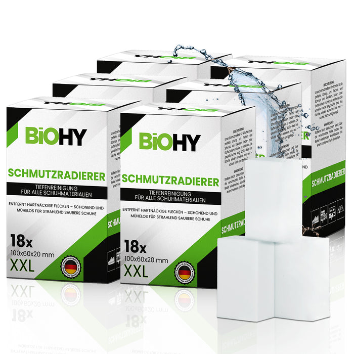 BiOHY Schmutzradierer 6er-Pack – Vorteilspack Zauberschwämme für Schuhe