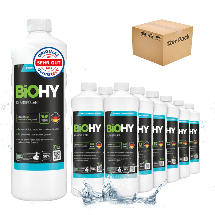 BiOHY Klarspüler im 12er-Vorratspack – 12 x 1 Liter Konzentrat