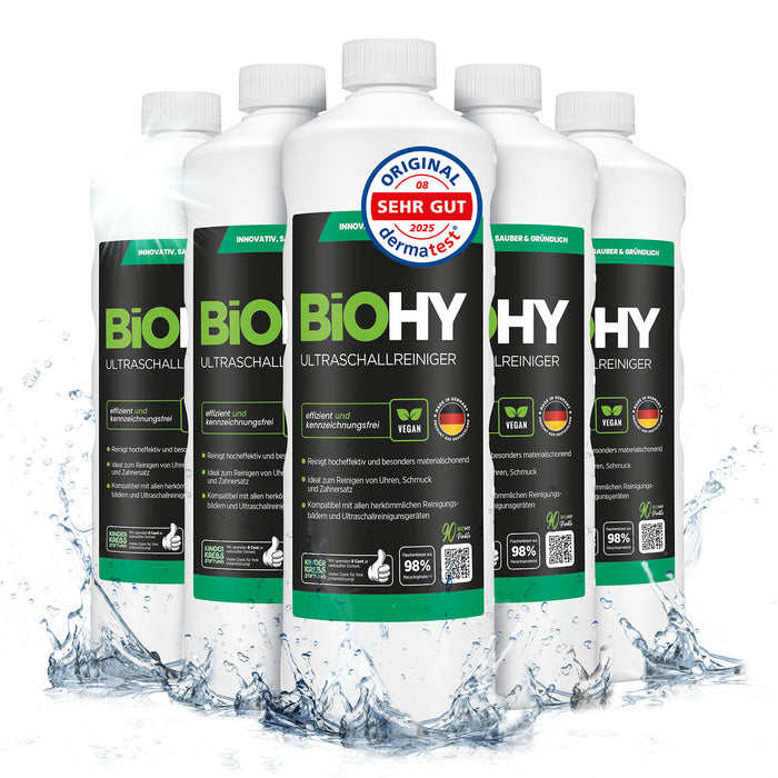 BiOHY Ultraschallreiniger 6er-Pack (6 x 1 Liter) – Vorratspack für Betriebe