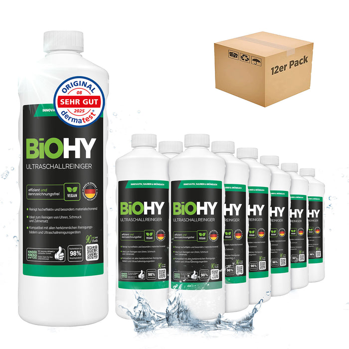 BiOHY Ultraschallreiniger 12er-Pack (12 x 1 Liter) – B2B-Großgebinde mit günstigem Literpreis