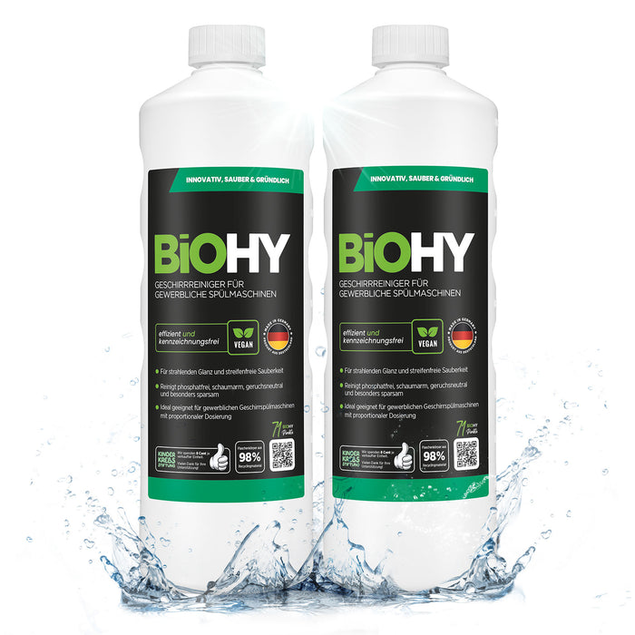 Zweierpack mit 2 x 1 Liter BiOHY Geschirrreiniger-Konzentrat