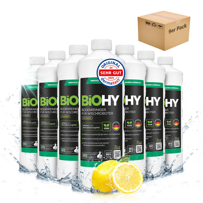 BiOHY Bodenreiniger für Wischroboter mit Frischeduft – materialschonend & vegan (für Roborock, Dreame & Ecovacs)