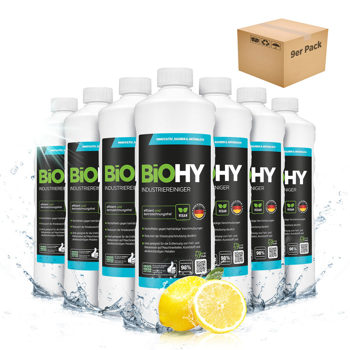 BiOHY Industriereiniger – Produktinfografik Anwendungsbereiche