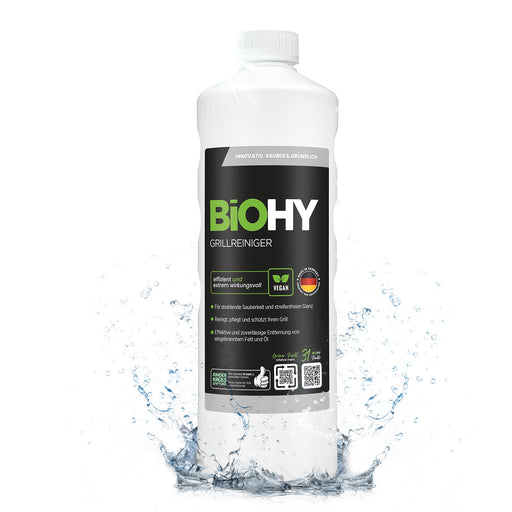 BiOHY Grillreiniger Konzentrat 1 Liter, Flasche mit Etikett in Frontansicht