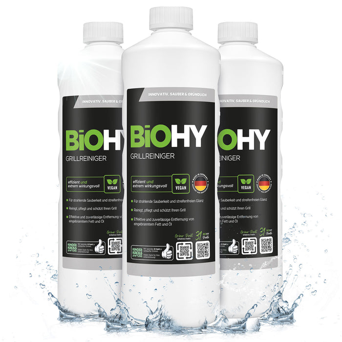 BiOHY Grillreiniger im 3er-Pack – 3 x 1 Liter Konzentrat