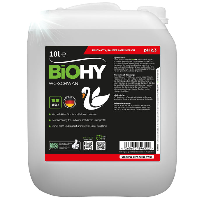 BiOHY WC-Schwan im 10er-Pack (10 x 1 Liter)