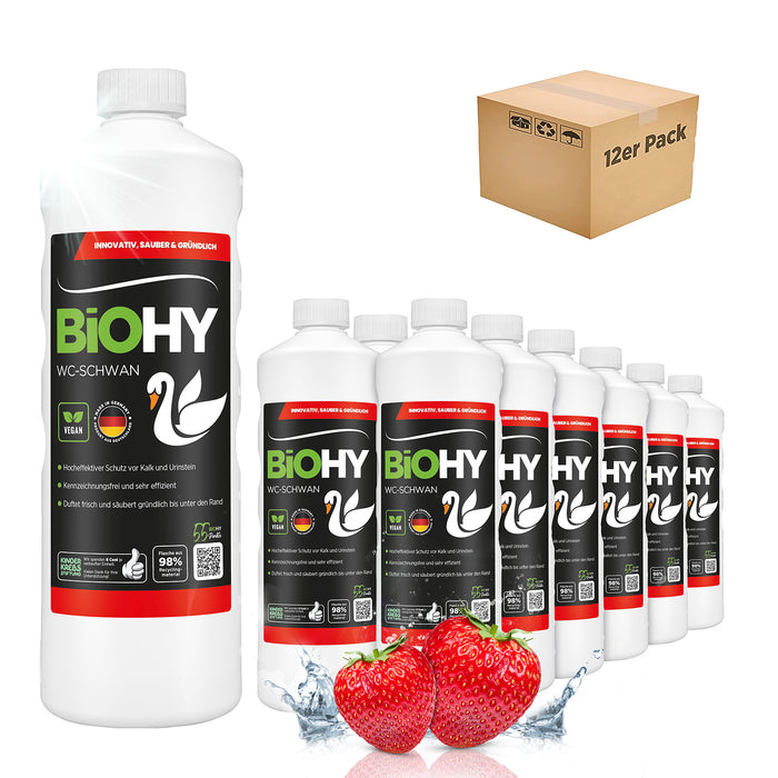 BiOHY WC-Schwan 10L (B2B) – Konzentrat gegen Kalk und Urinstein, vegan (Anwendung)