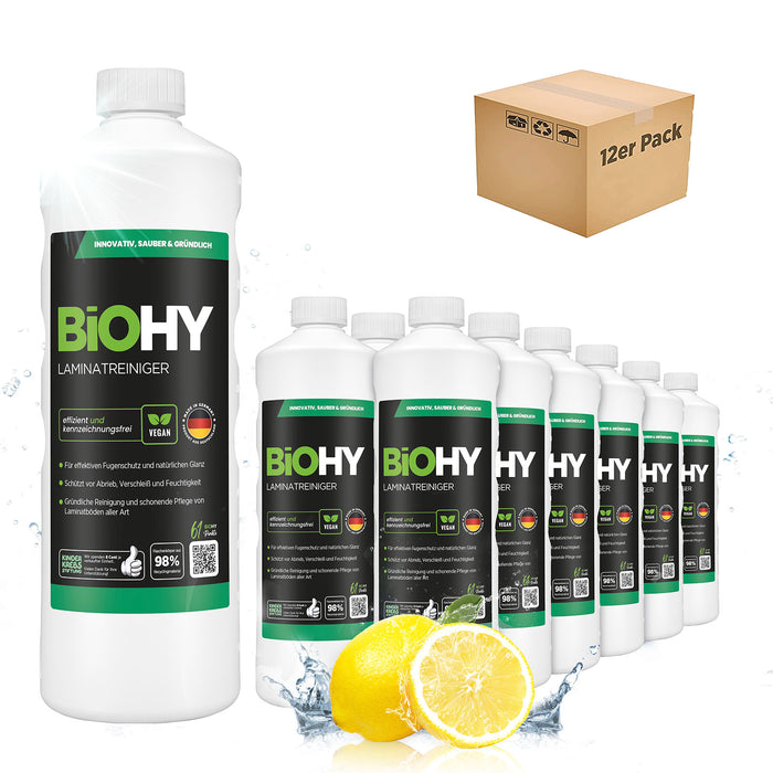 BiOHY Laminatreiniger im 12er-Pack (12 x 1 Liter)