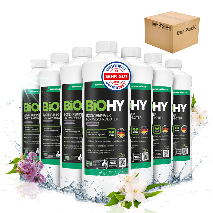 BiOHY Wischroboter-Reiniger Frühlingsduft auf Laminat und Vinylboden anwendbar
