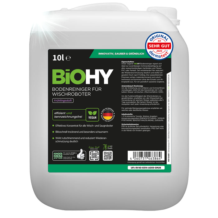 BiOHY Wischroboter-Bodenreiniger Frühlingsduft – 10-Liter-Gebinde