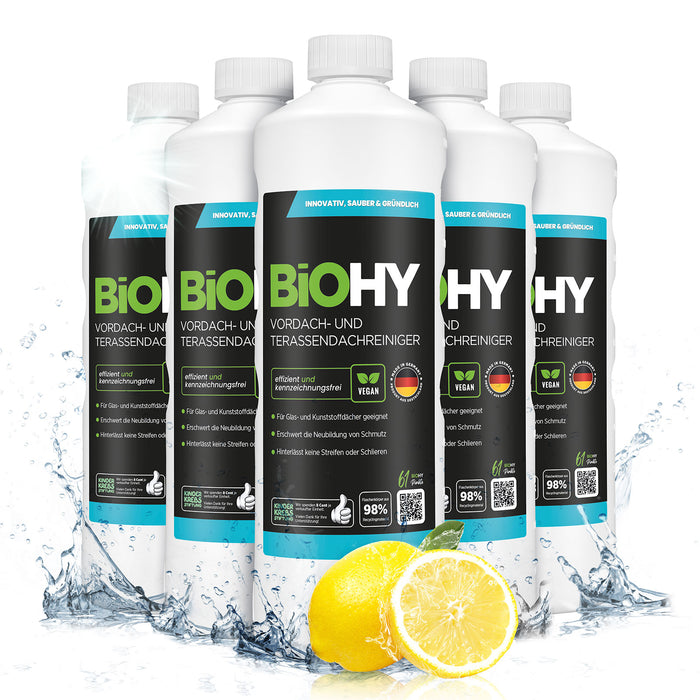 BiOHY Vordach- und Terrassendachreiniger im 6er-Pack (6 x 1 Liter)