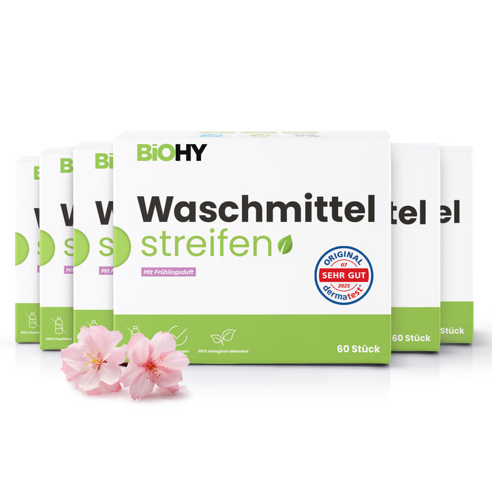 BiOHY Waschmittel Blätter – vorportionierte Waschstreifen, Produktfoto