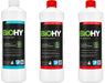 BiOHY Stilles-Örtchen-Komplett-Set, sechsteiliges Reinigungsset für WC und Bad mit drei 1-Liter-Flaschen, Sprühflasche, Tüchern und Dosierer