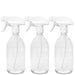 BiOHY Glas Sprühflasche 500 ml im 3er-Set, wiederbefüllbar
