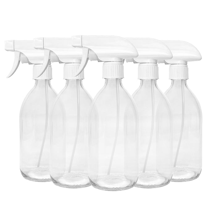 BiOHY Glas Sprühflasche 500 ml im 6er-Set für Haushalt und Gewerbe