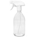 BiOHY Glas Sprühflasche 500 ml – Einzelflasche mit weißem Sprühkopf, Frontansicht