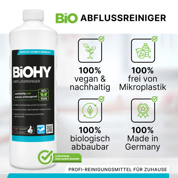 BiOHY Abflussreiniger Rohrreiniger 10 Liter – Aufsicht auf Kanister und Verschluss