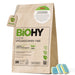 BiOHY All-in-One Spülmaschinen Tabs, 40er-Pack – Papierbeutel in der Frontansicht mit drei Tabs