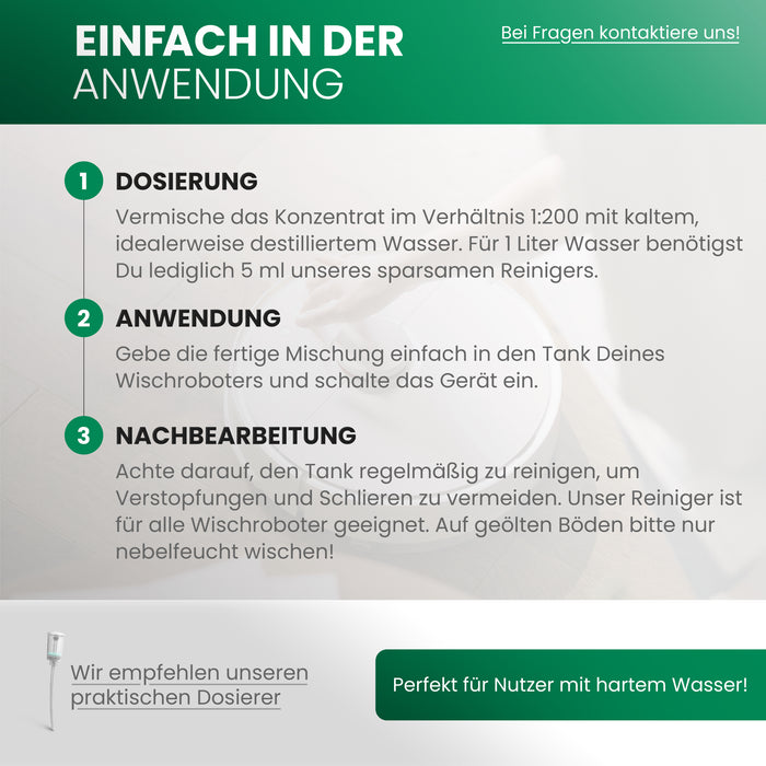 BiOHY Stationsreiniger Frischeduft im Einsatz an der Wischroboter-Reinigungsstation