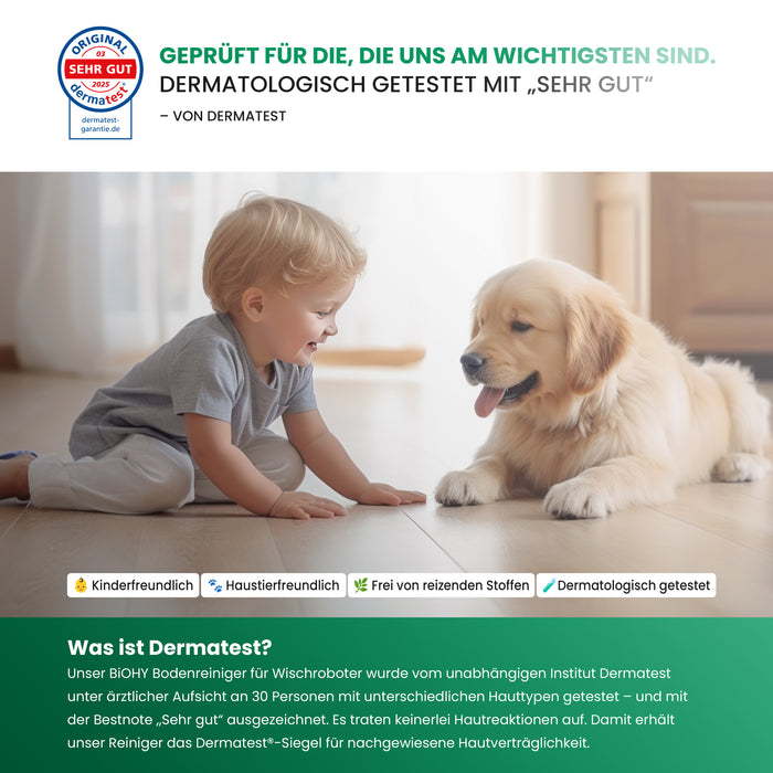 BiOHY Wischroboter-Reiniger auf Laminat und Vinylboden anwendbar