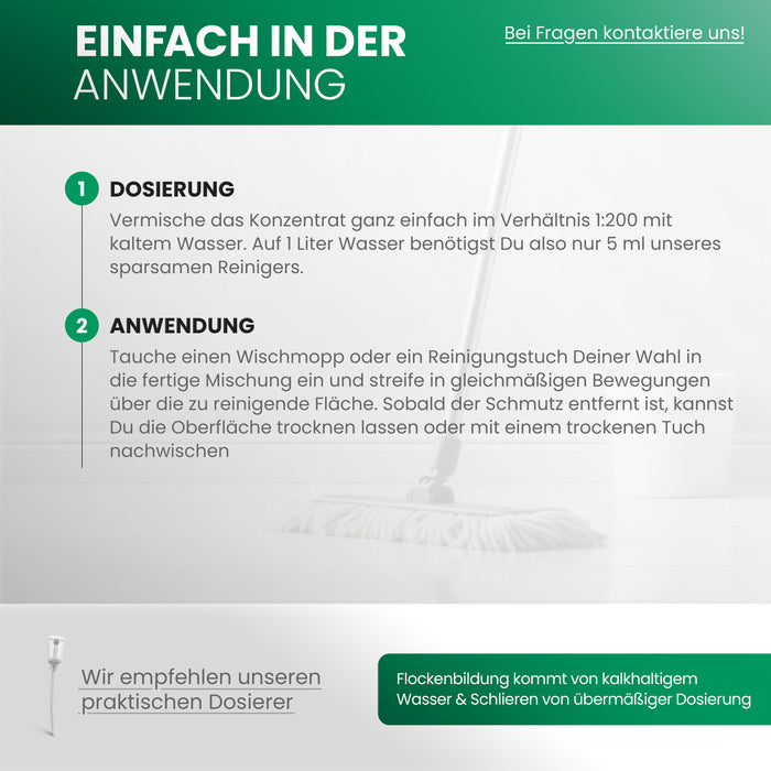 BiOHY Bodenreiniger streifenfreie Reinigung ohne Rückstände