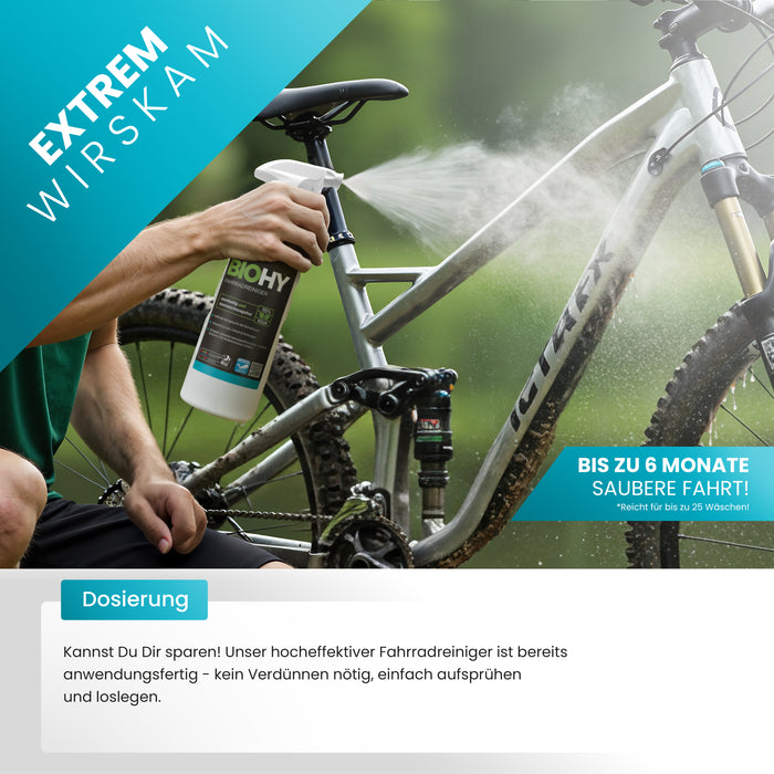 BiOHY Fahrradreiniger – Etikett-Detail mit Inhaltsstoffen