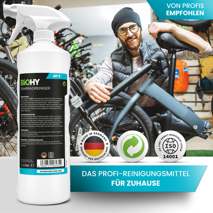 BiOHY Fahrradreiniger – Produktinfografik Anwendungsbereiche