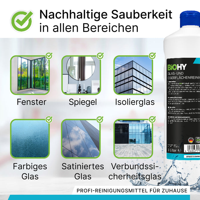 BiOHY Glas- und Oberflächenreiniger 10 Liter Kanister – Rückansicht