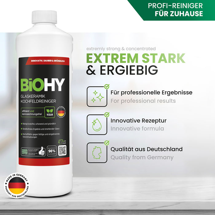 BiOHY Kochfeldreiniger – vegane Rezeptur, Hinweis