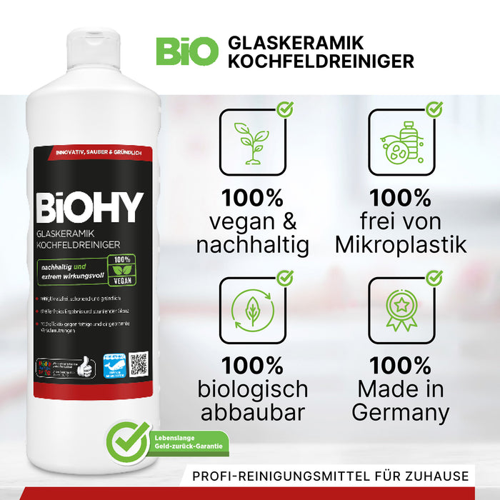 BiOHY Glaskeramik Kochfeldreiniger 10 Liter – Konzentrat für Ceran- und Induktionskochfelder im Gewerbe