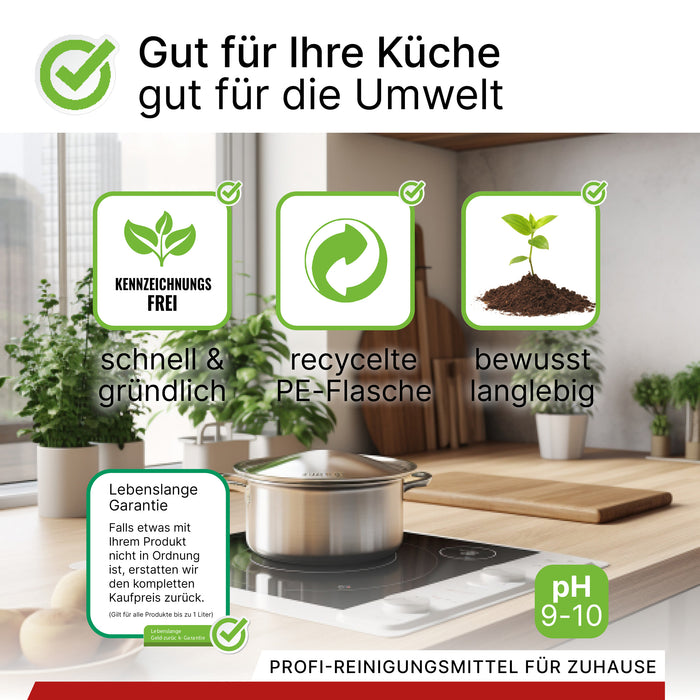 BiOHY Glaskeramik Kochfeldreiniger 10 Liter Kanister – Seitenansicht