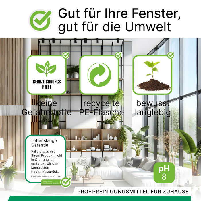 BiOHY Glasreiniger für Fenstersauger – 10 Liter Kanister B2B Großgebinde