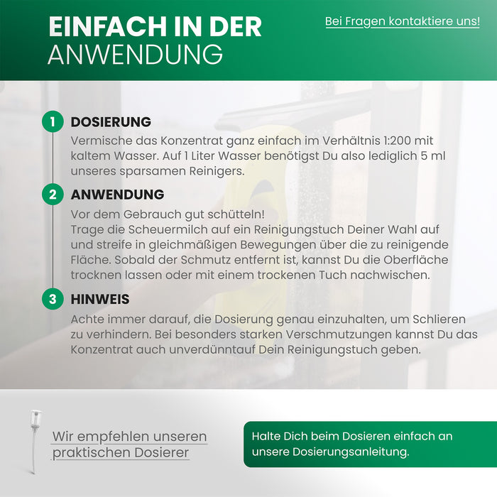 BiOHY Glasreiniger 10 Liter – pflanzenbasiertes Konzentrat für Fenstersauger