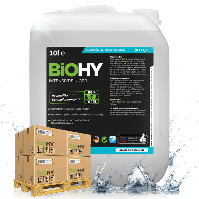 BiOHY Intensivreiniger 500er Palette – Übersichtsaufnahme für Großhandel