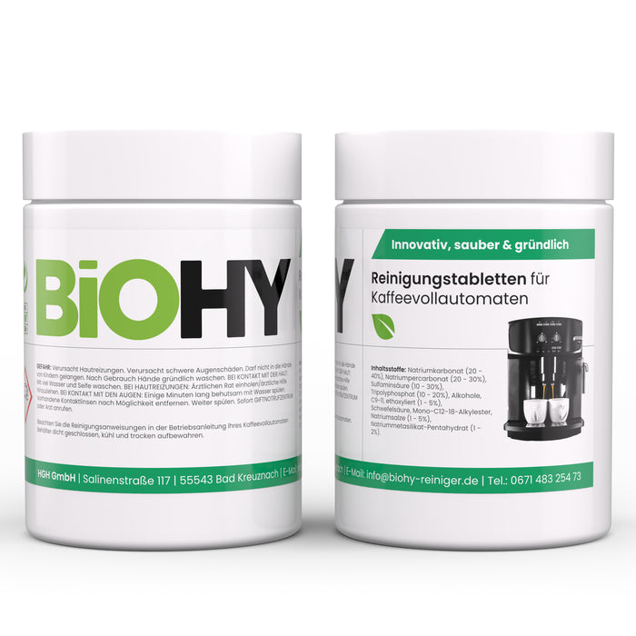 BiOHY Reinigungstabletten für Kaffeevollautomaten – Doppelpack