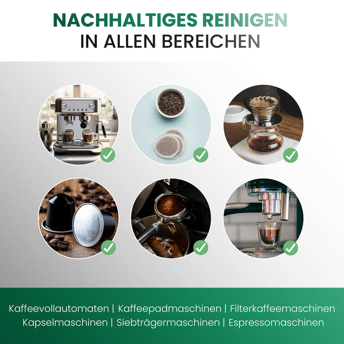 BiOHY Reinigungstabletten für Kaffeevollautomaten – Anwendung im Reinigungsfach, Detailansicht