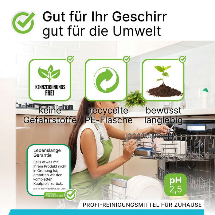 BiOHY Klarspüler 10L (B2B) – Ergiebigkeit und Dosierhinweis nach Wasserhärte