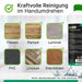 BiOHY Laminatreiniger 10L (B2B) – Produktinfografik mit weiteren Vorteilen