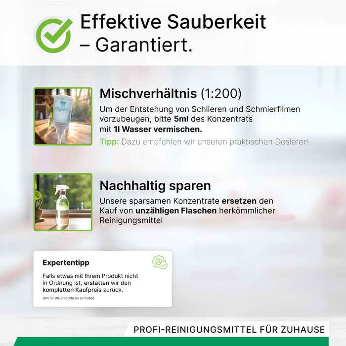 BiOHY Laminatreiniger 10 Liter Kanister – Rückansicht mit Etikett