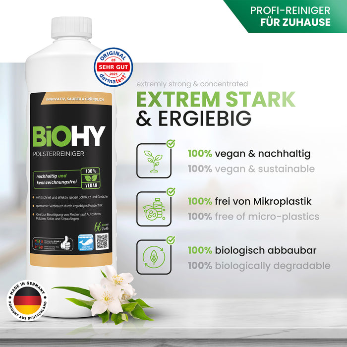 BiOHY Polsterreiniger 10L (B2B) – Anwendungsbeispiel Sofa und Polstermöbel