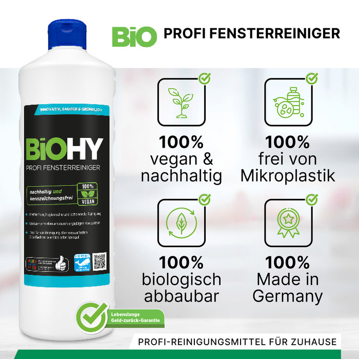 BiOHY Profi Fensterreiniger 10L (B2B) – vegan, Hinweis