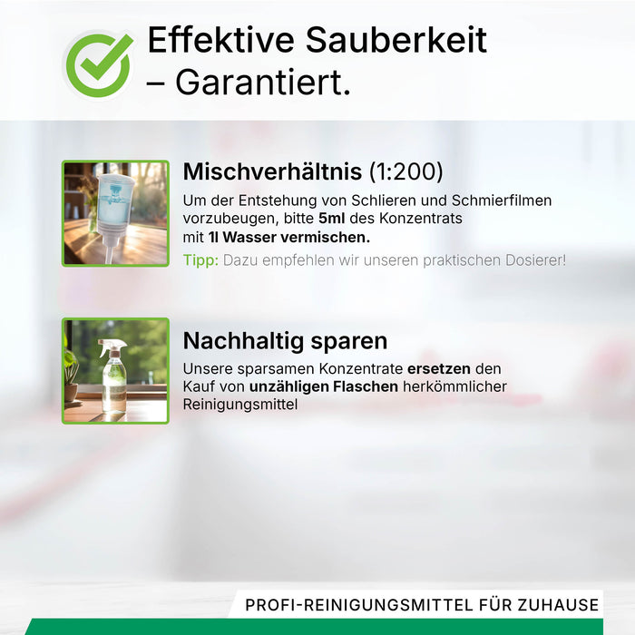 BiOHY Reiniger für Saugwischer 10L mit Orangenduft – Produktinfografik Made in Germany