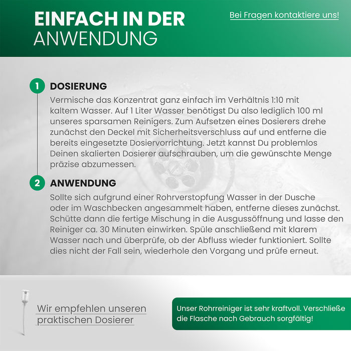 BiOHY Rohrreiniger – Produktvorteile: Haarlöseformel, ohne Chlor