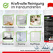 BiOHY Sanitärreiniger 10L (B2B) – Produktinfografik zu Dosierung und Ergiebigkeit