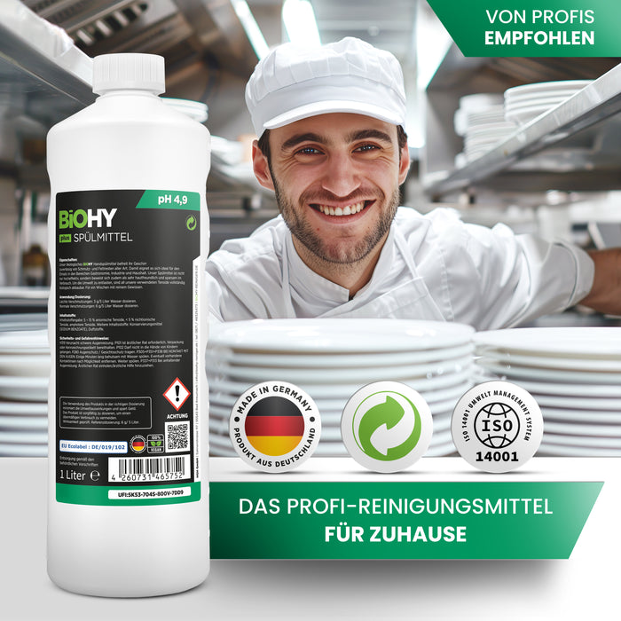BiOHY Spülmittel Plus – Produktinfografik zu den Inhaltsstoffen