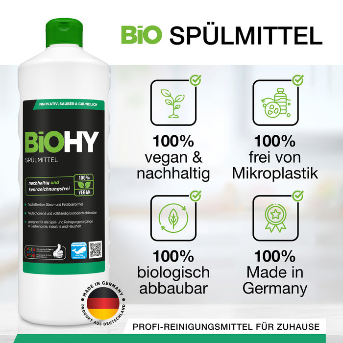 BiOHY Spülmittel 10 Liter – fettlösendes Handspülmittel für Gastronomie und Großküche