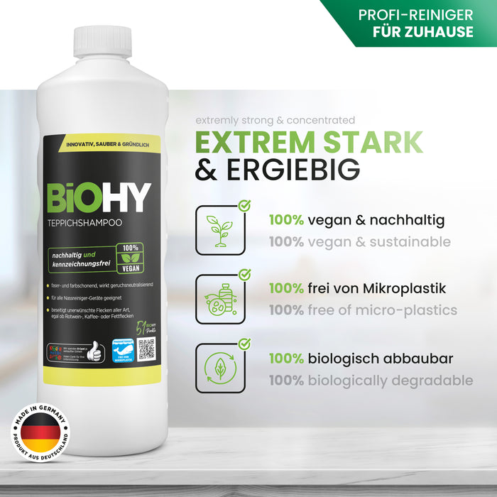 BiOHY Teppichshampoo 10L (B2B) – vegan, Hinweis