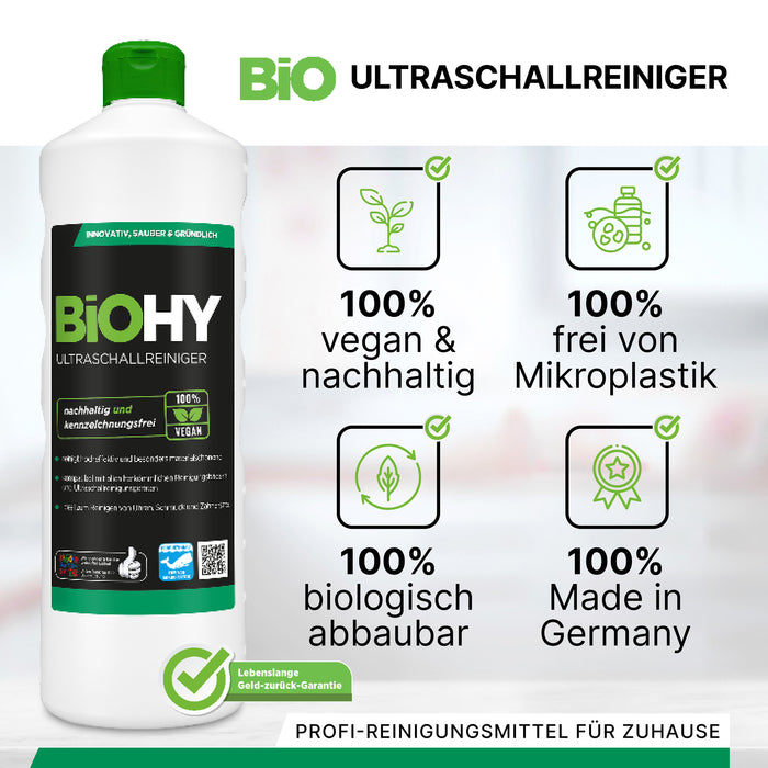 BiOHY Ultraschallreiniger 10 Liter – Konzentrat für Ultraschallbäder, Brillen, Schmuck und Uhren
