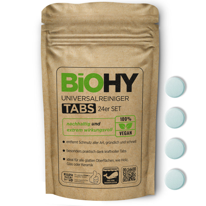 BiOHY Universalreiniger Tabs – 24er-Packung, Frontansicht